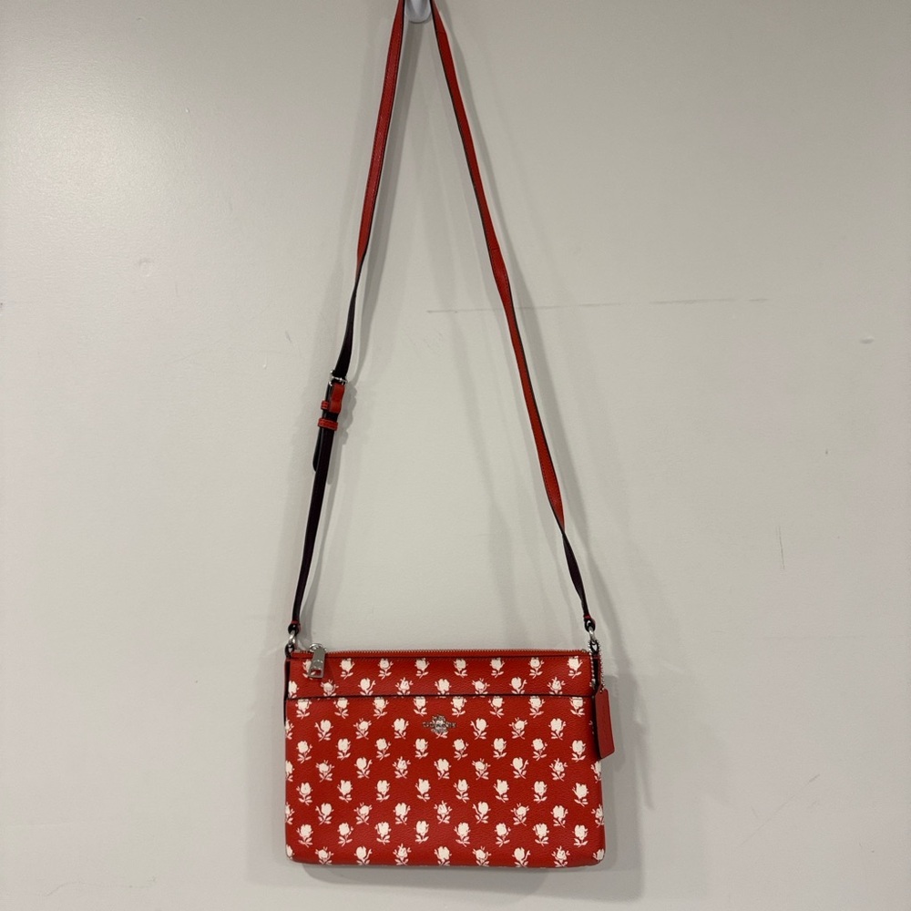 Coach Red Floral Crossbody Bag